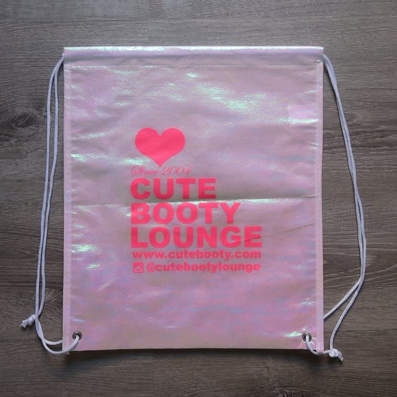 Cute Booty Lounge drawstring backpack NWT - Picture 3 of 5